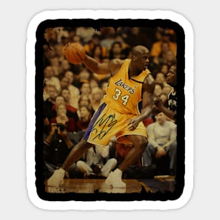 Shaquille O'Neal - Vintage Design Of Basketball Sticker